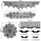5 Pieces Halloween Decorations Indoor Halloween Decor Black Lace Table Runner Fireplace Mantel Scarf Round Tablecloth Cobweb Lampshade with 32 Pcs 3D Bat Wall Stickers